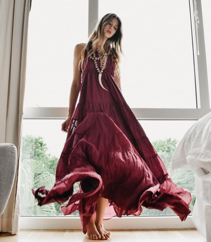 Rumba Halter Long Dress by Erika Peña (Lola Rumba) – Urban Luxe Collection  by KonaCoco
