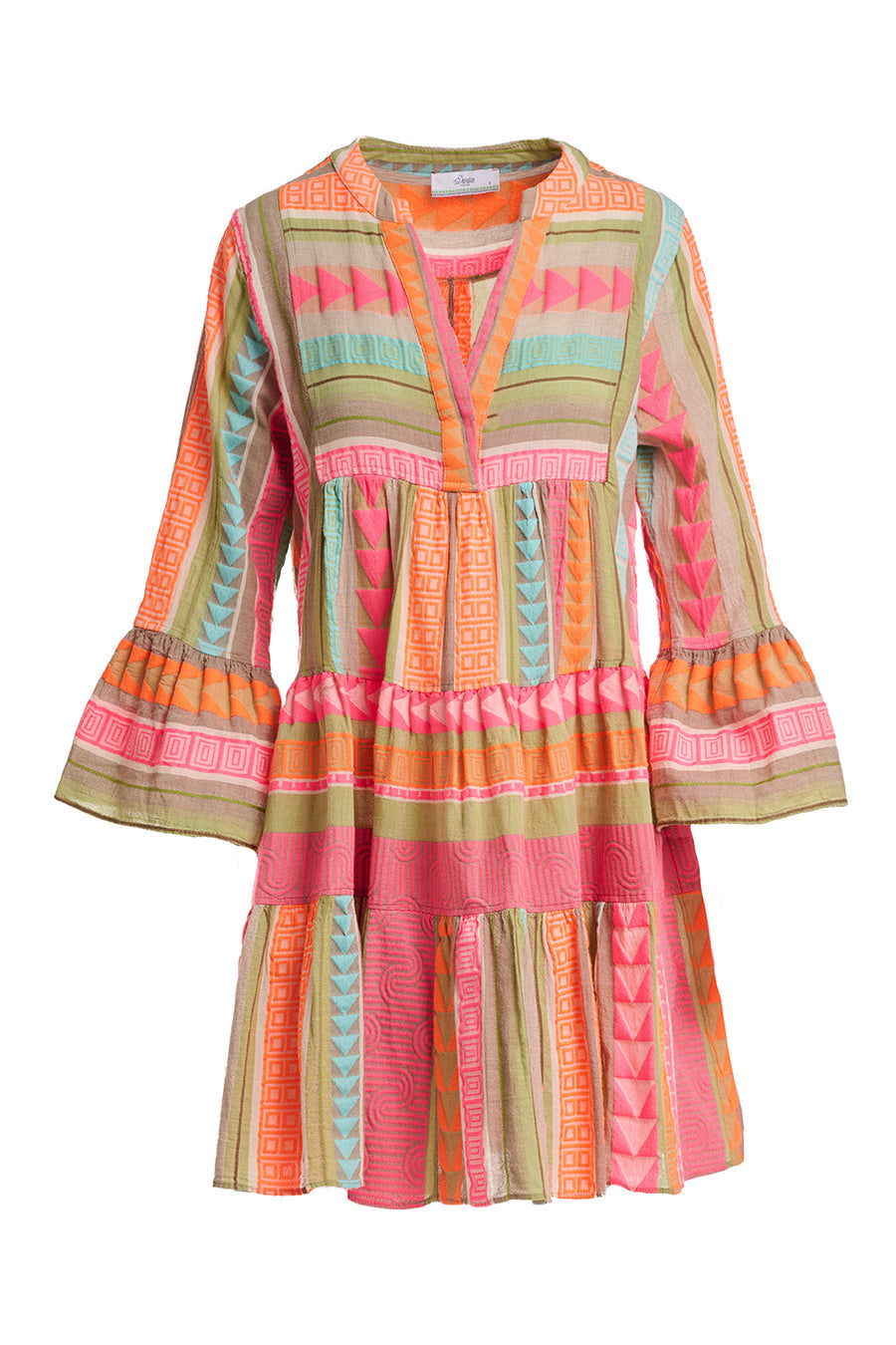 devotion neon dress Devotion Twins Dress Neon Orange Pink Short